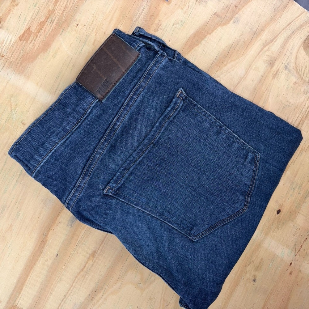 Paige Federal Jeans 34x32 Blue Slim Straight Transcend Denim Stretch Dark Wash